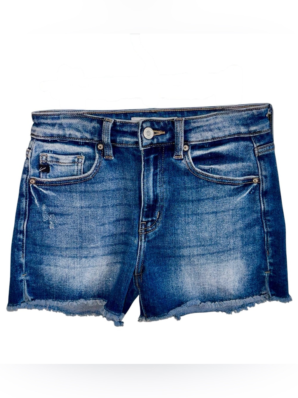 KanCan Denim Cut Off Shorts Womens Size S Distressed Raw Hem Festival Coastal